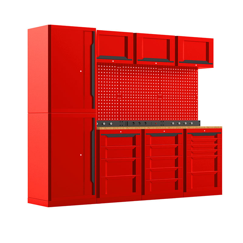 Bold Series 8 Piece Cabinet Set with 2 Base, Tool, Wall Cabinets and 30 in. Lockers