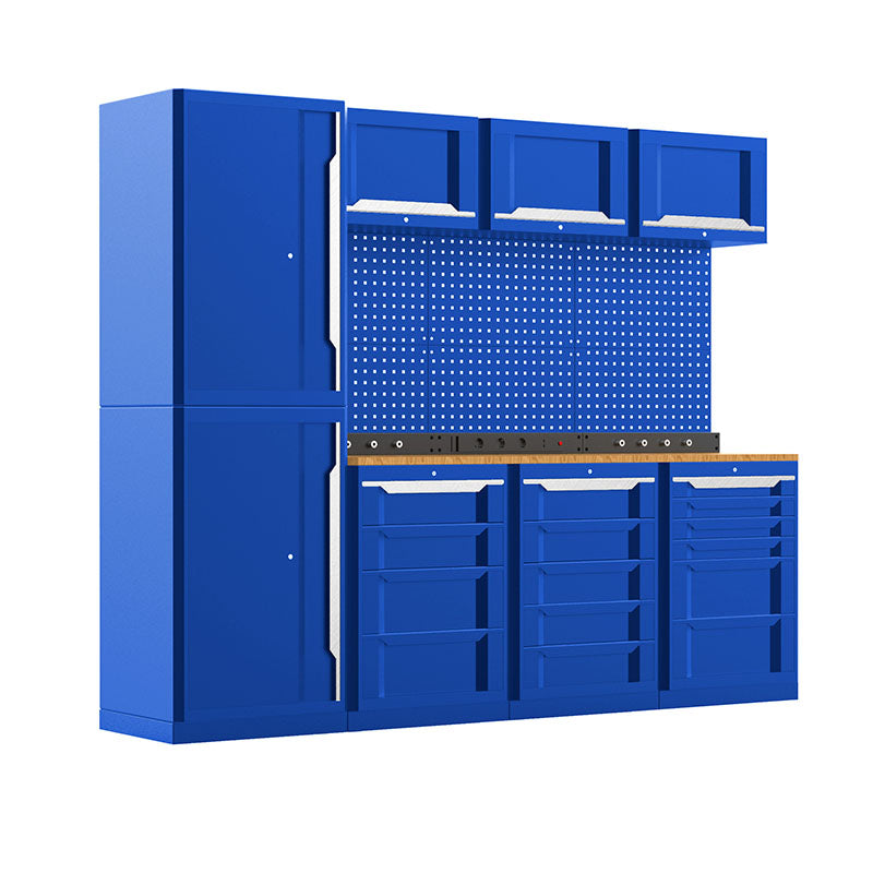 Bold Series 8 Piece Cabinet Set with 2 Base, Tool, Wall Cabinets and 30 in. Lockers