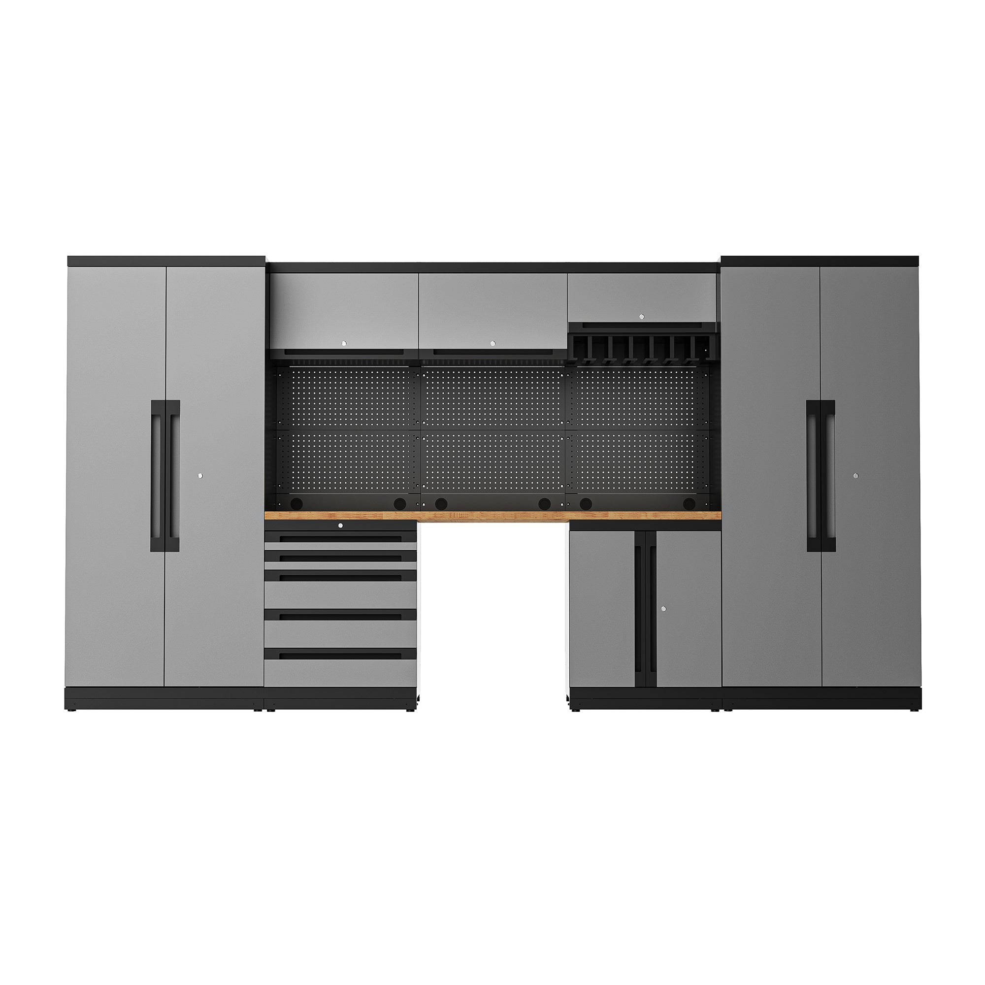 Fully-Welded 21PC Garage Modular Cabinets 19-21 Gauge Steel