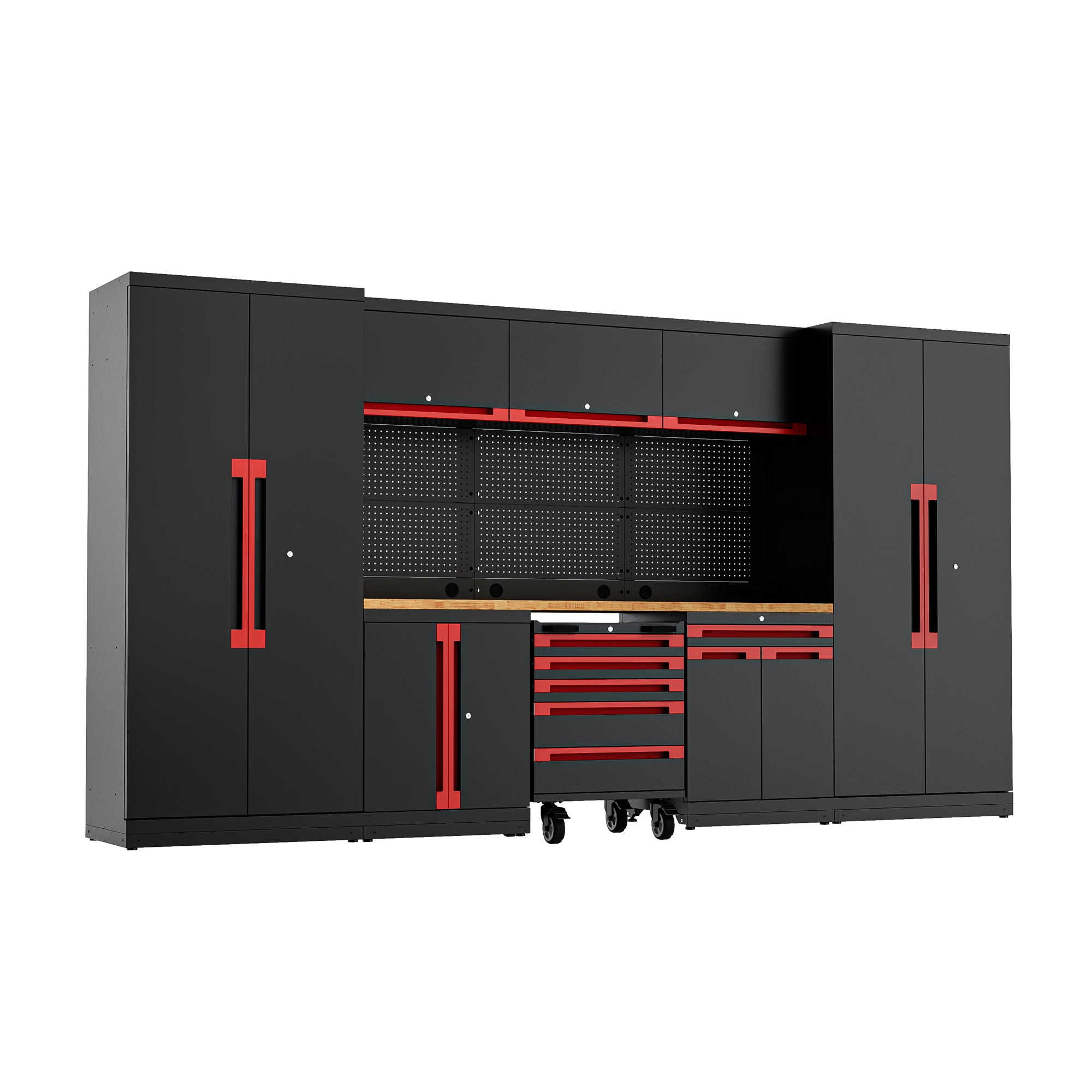 Fully-Welded 22PC Garage Modular Cabinets 19-21 Gauge Steel