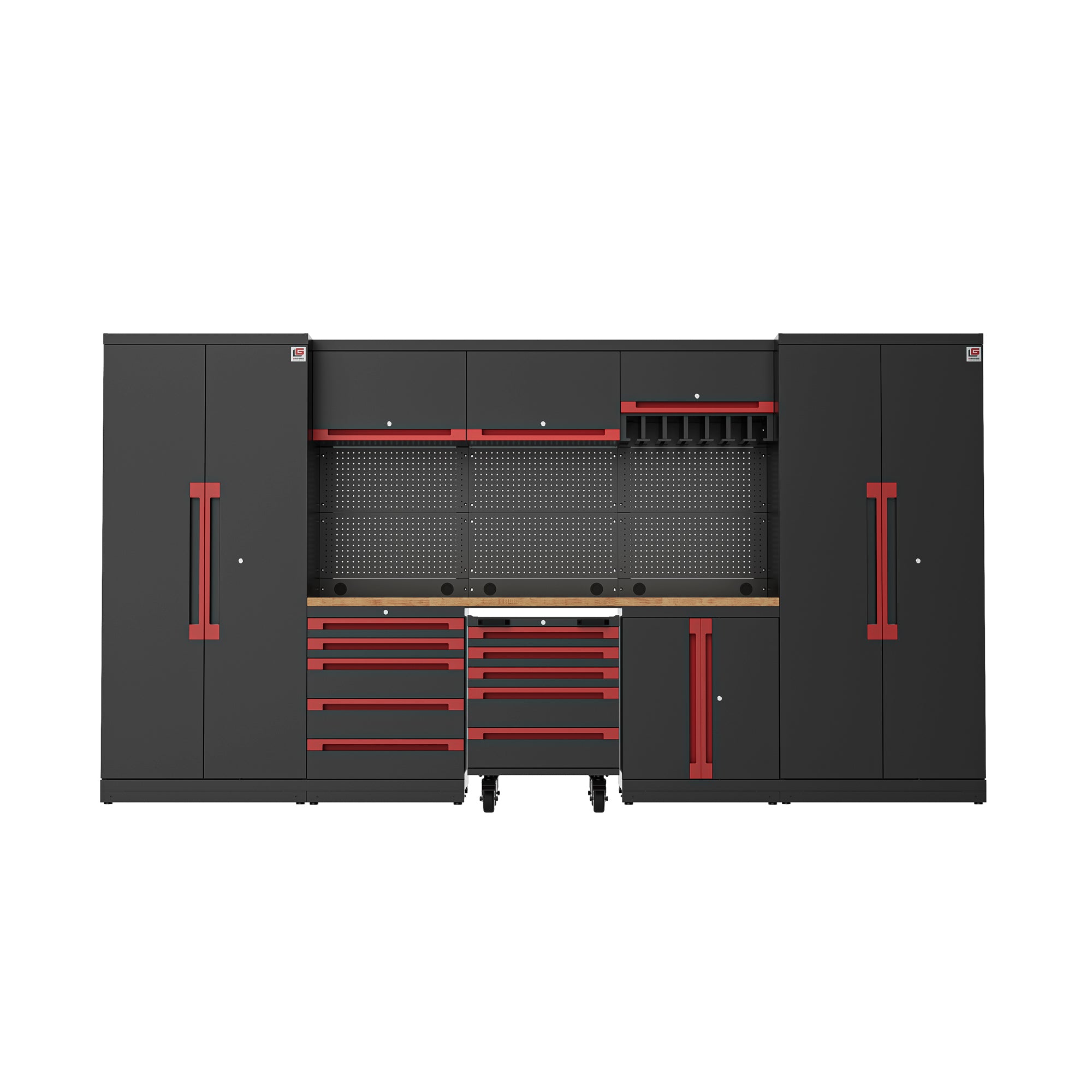 Fully-Welded 22PC Garage Modular Cabinets 19-21 Gauge Steel