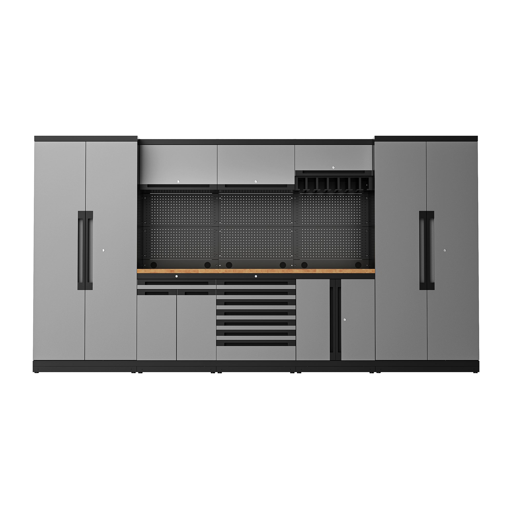 Fully-Welded 24PC Garage Modular Cabinets 19-21 Gauge Steel