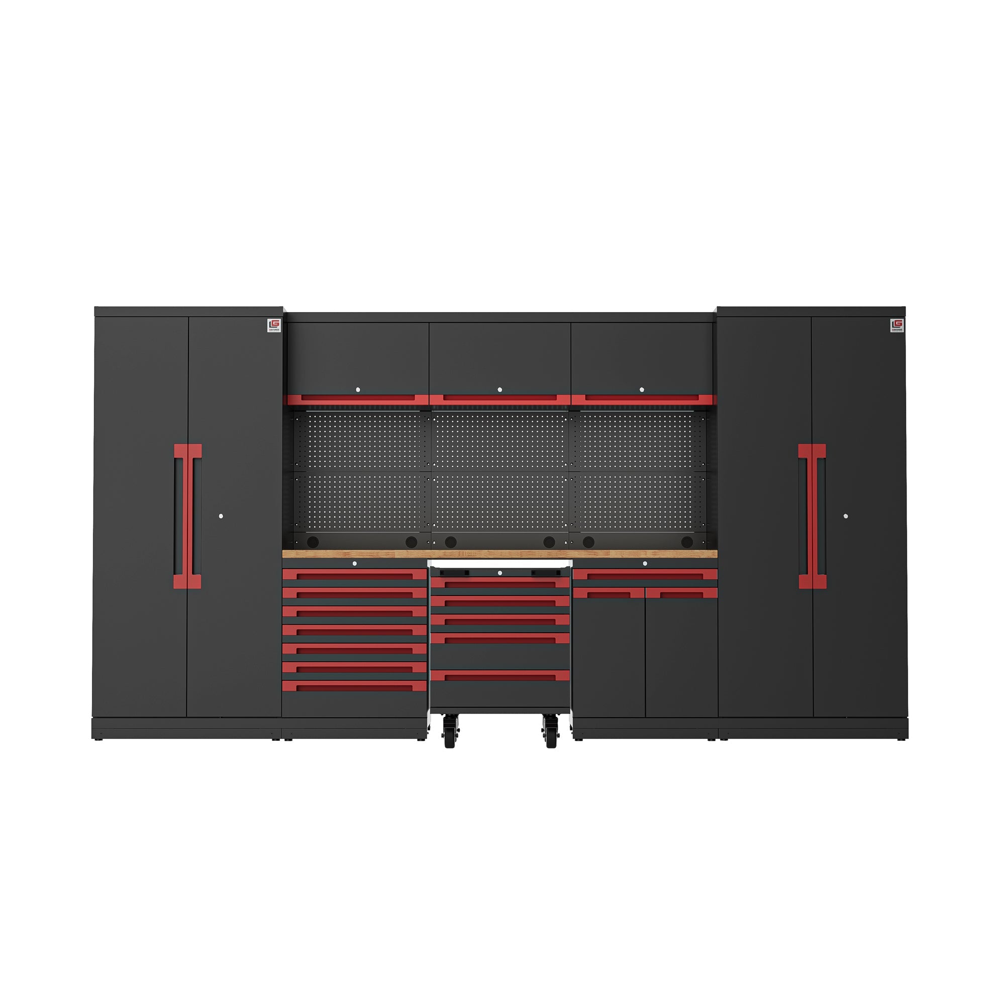 Fully-Welded 22PC Garage Modular Cabinets 19-21 Gauge Steel Gararich
