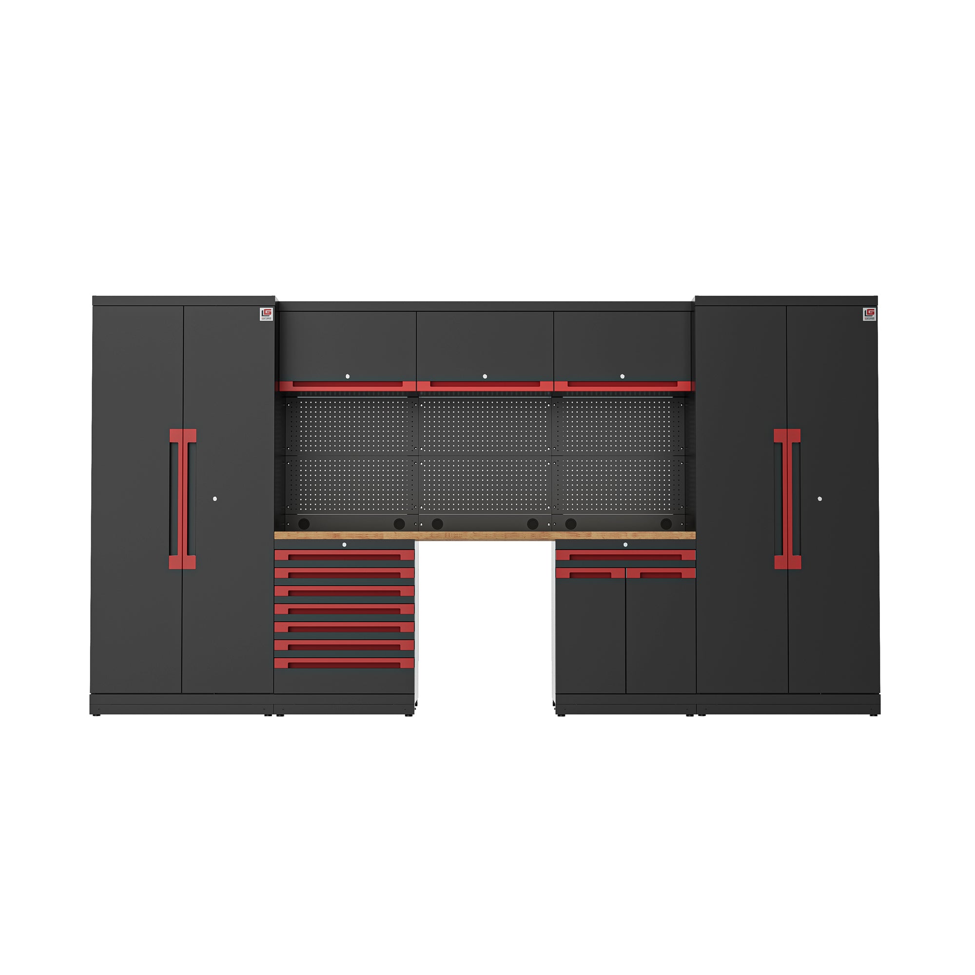 Fully-Welded 21PC Garage Modular Cabinets 19-21 Gauge Steel