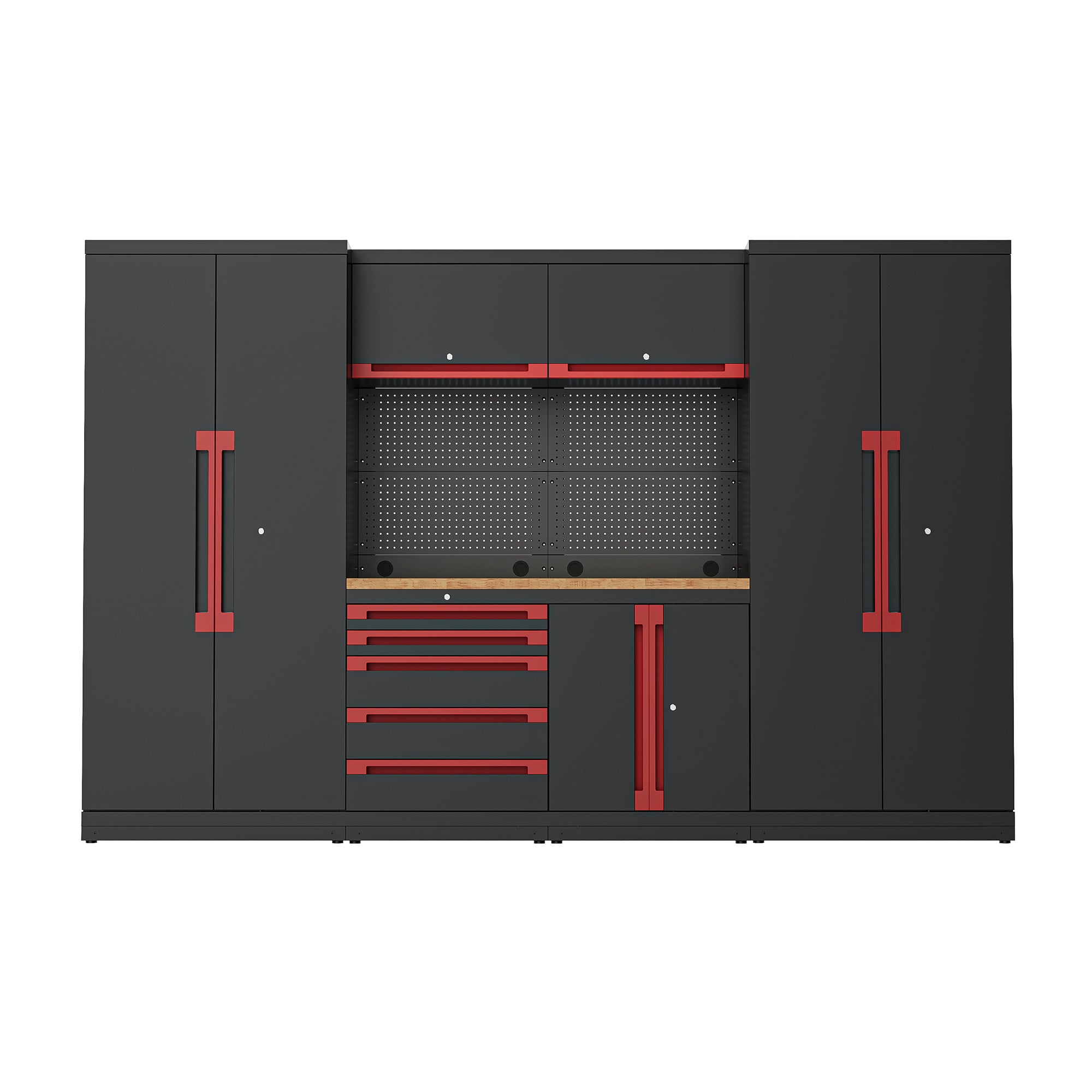 Fully-Welded 17PC Garage Modular Cabinets 19-21 Gauge Steel