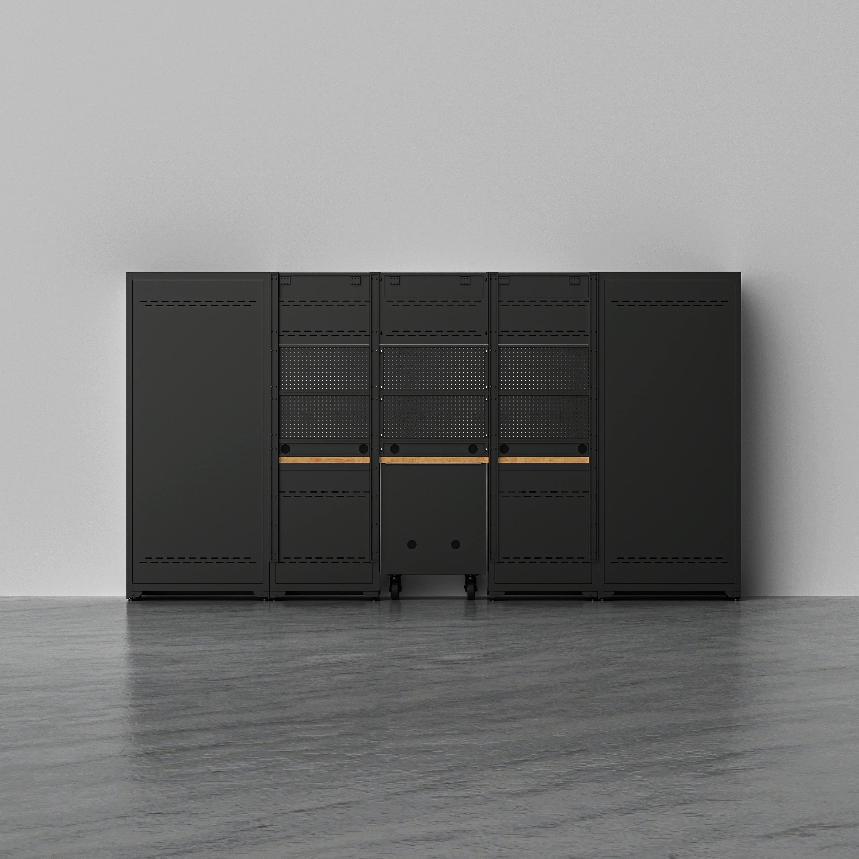 Workspace Plus with Tool Cart Garagebasesystems