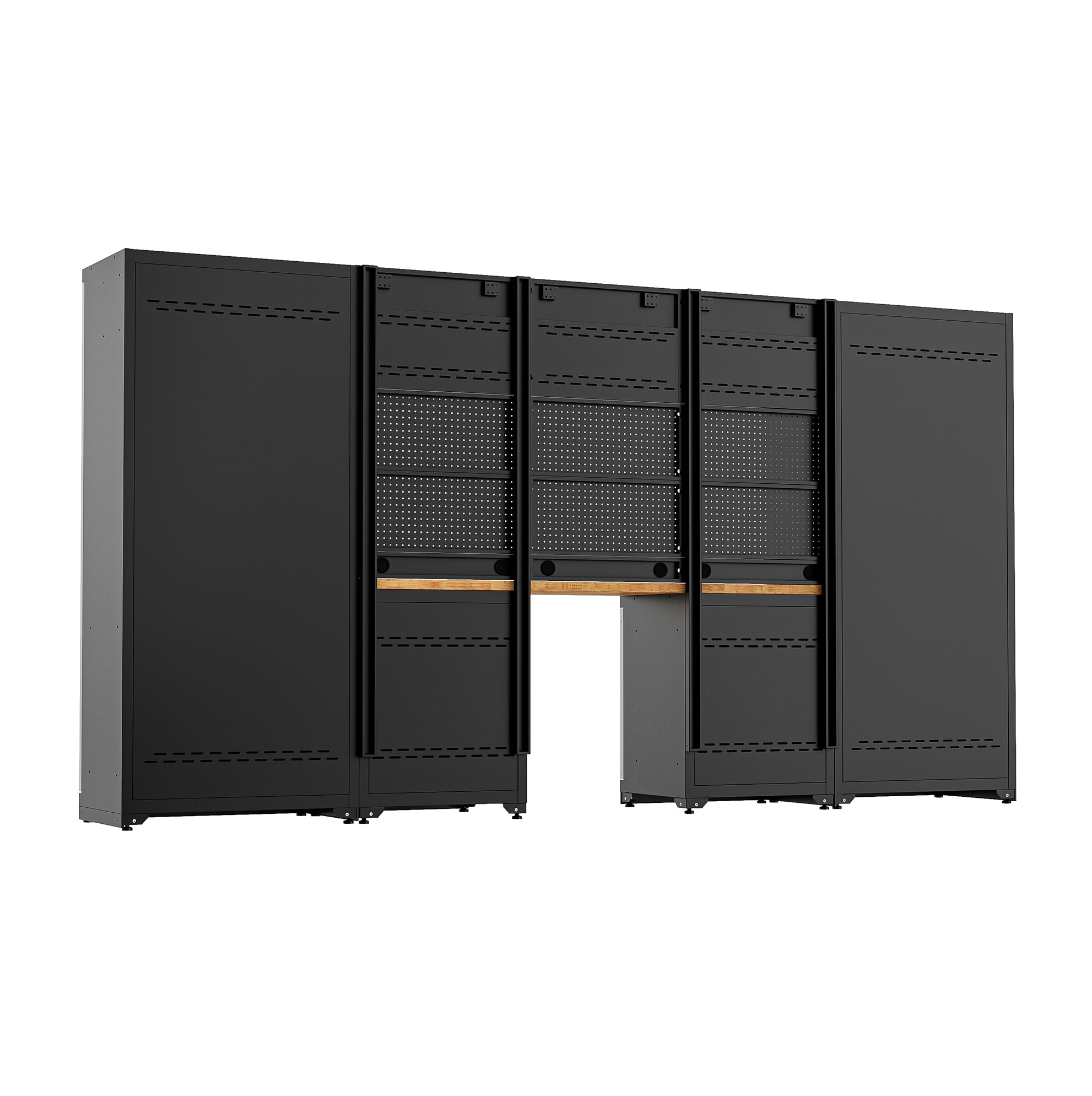 Fully-Welded 21PC Garage Modular Cabinets 19-21 Gauge Steel