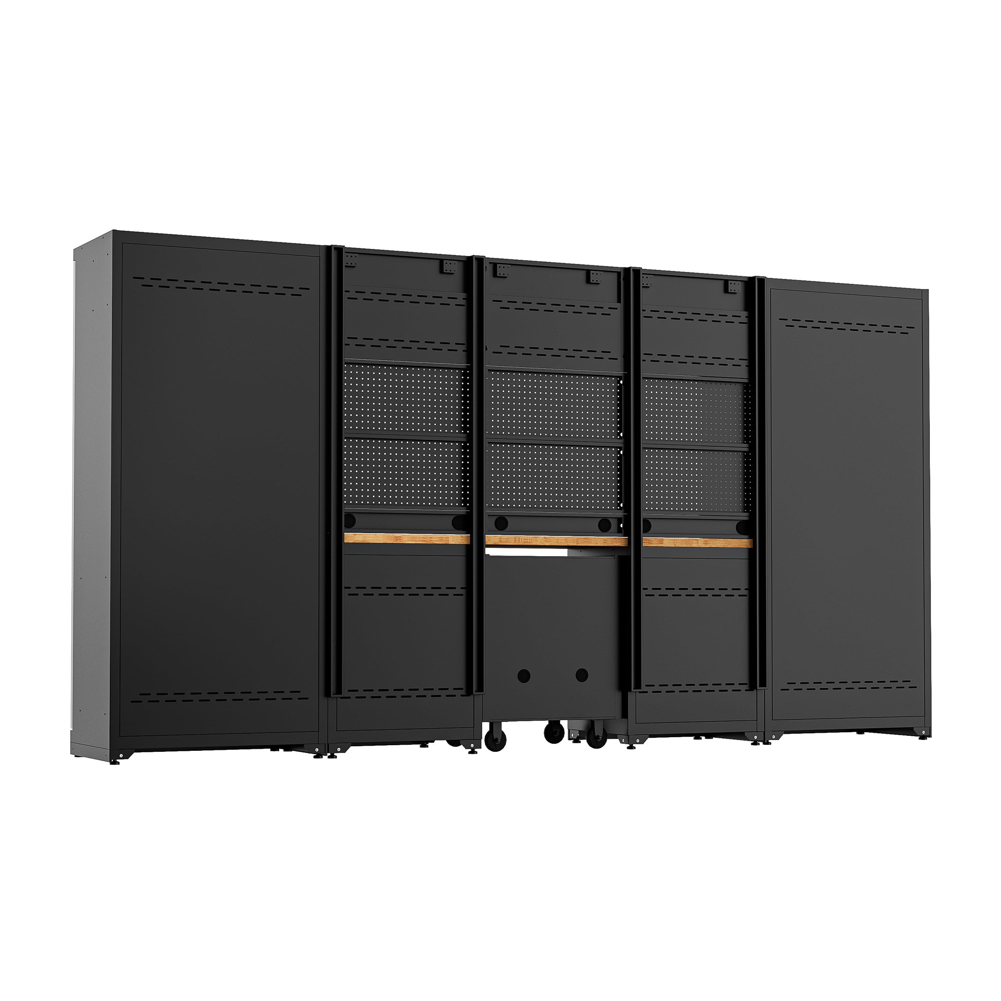Fully-Welded 22PC Garage Modular Cabinets 19-21 Gauge Steel