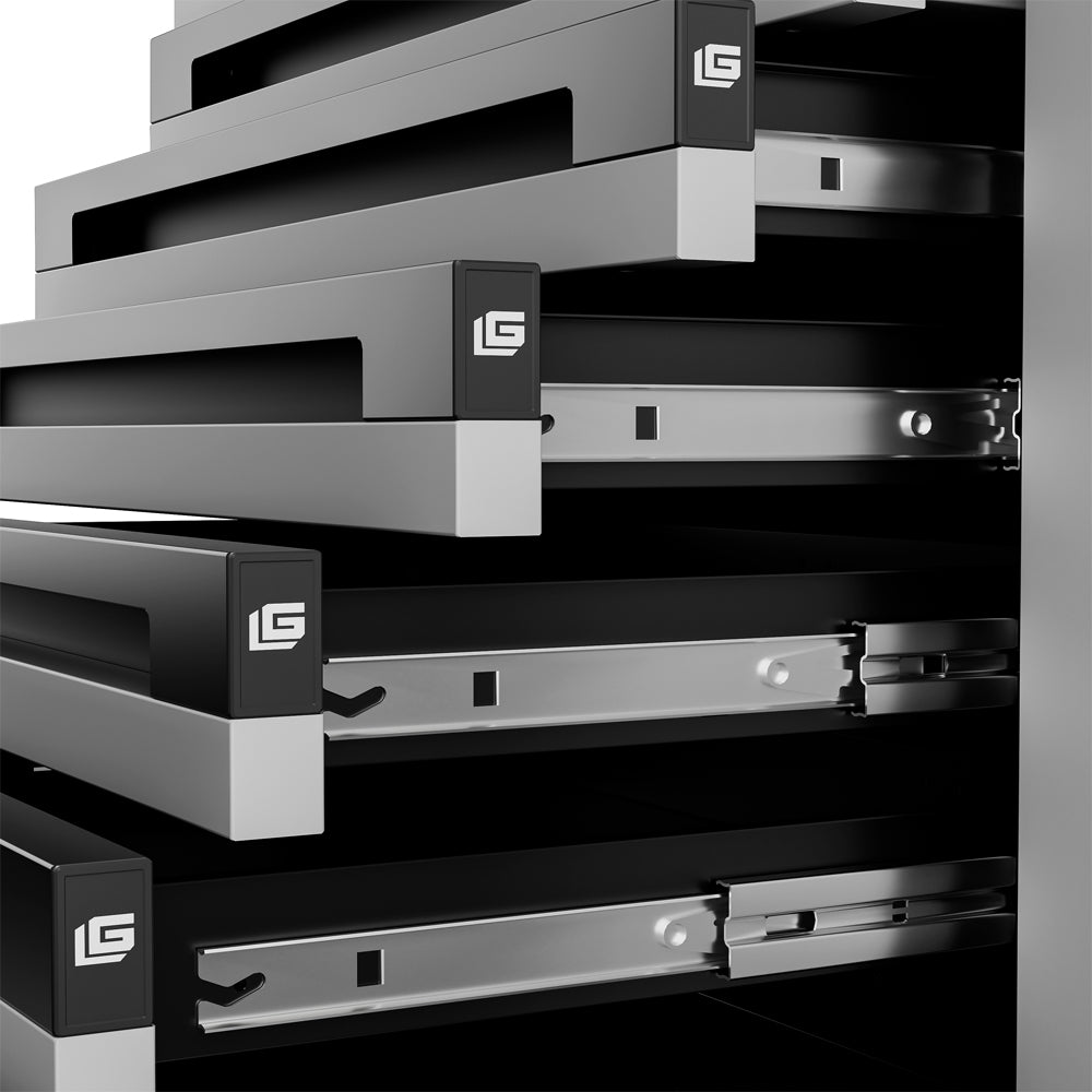 Fully-Welded 22PC Garage Modular Cabinets 19-21 Gauge Steel