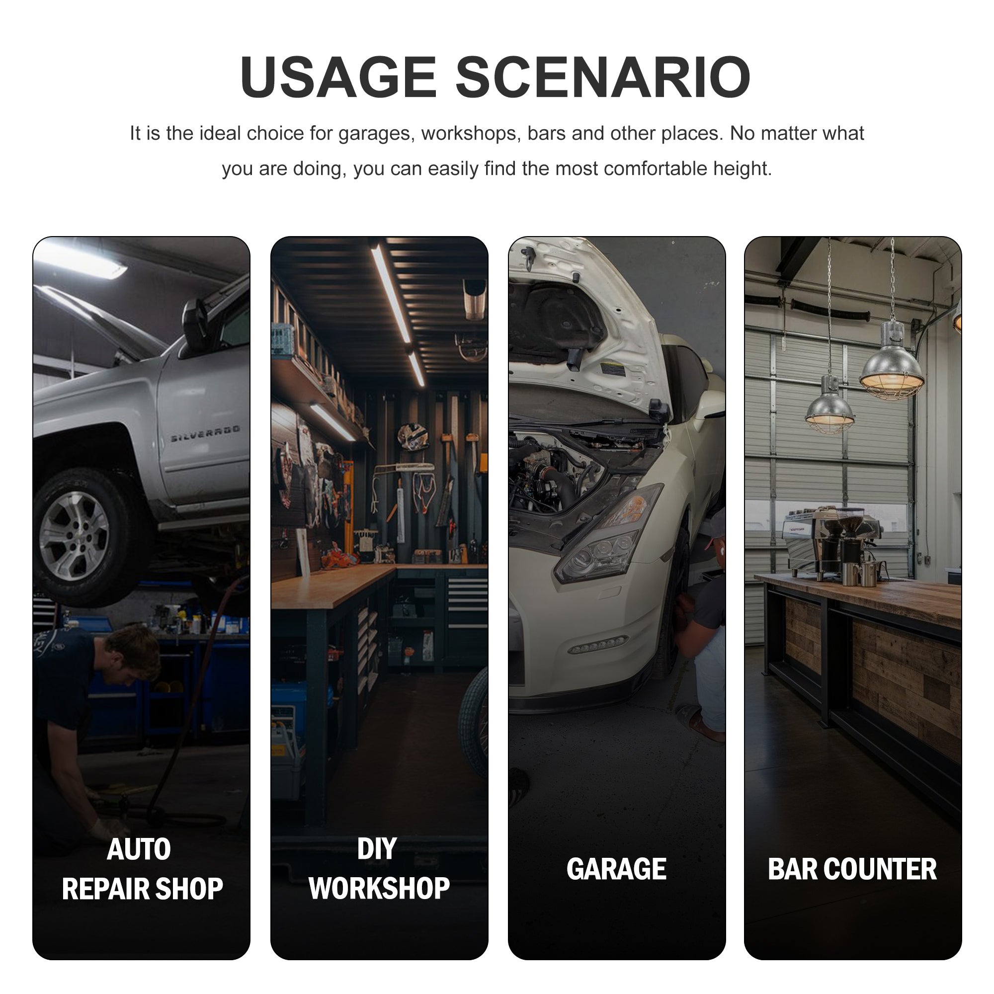 Adjustable Height Swivel Garage Stool Garagebasesystems