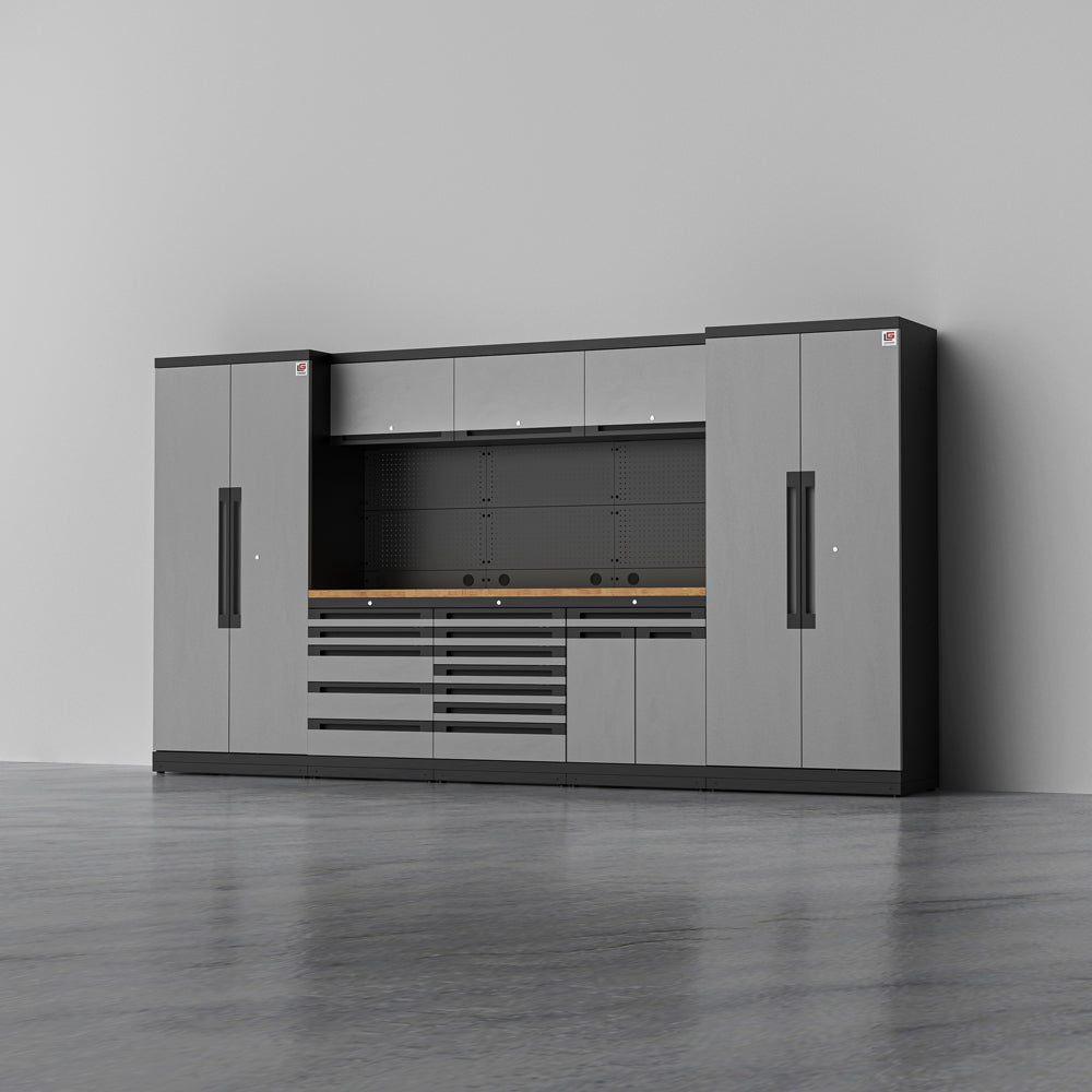 MAGNUS 3 — 24-Piece Garage Cabinets, Max Drawer Storage | GarageBaseSystems Garagebasesystems