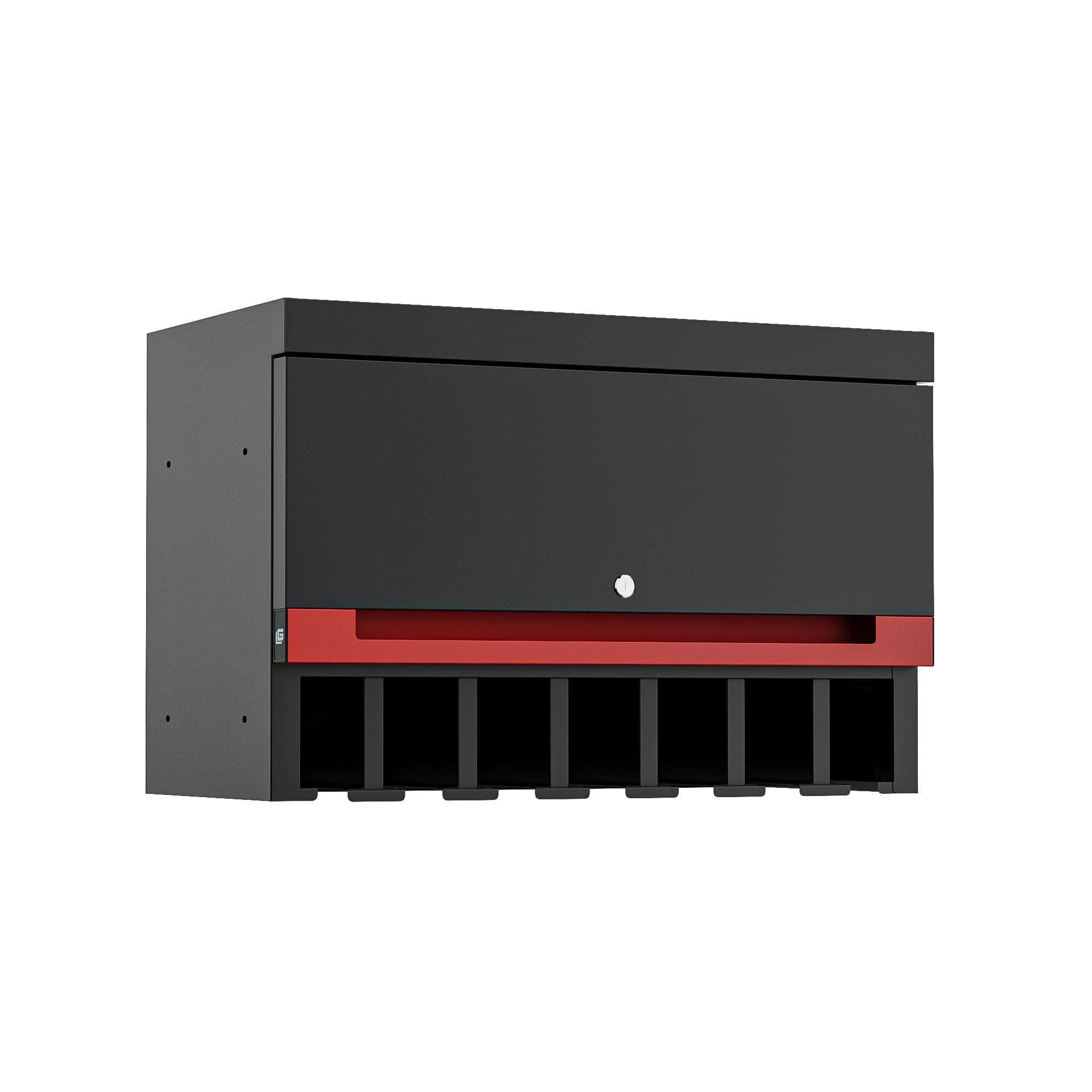 Fully-Welded 27½" Single Door Wall Cabinet with Adjustable Power Tool Rack