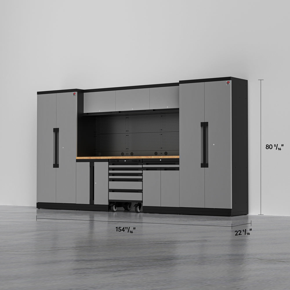 TITAN 1 — 22-Piece Complete Garage Storage System with Tool Cart | GarageBaseSystems Garagebasesystems
