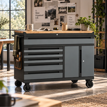 48 inch 6-Drawer Tool Cart Garagebasesystems