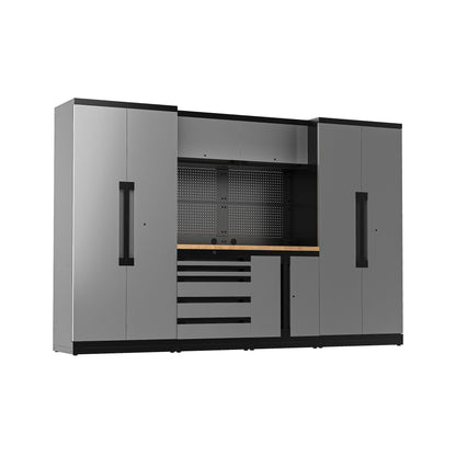 Fully-Welded 17PC Garage Modular Cabinets 19-21 Gauge Steel