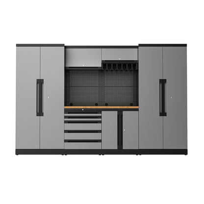 Fully-Welded 17PC Garage Modular Cabinets 19-21 Gauge Steel