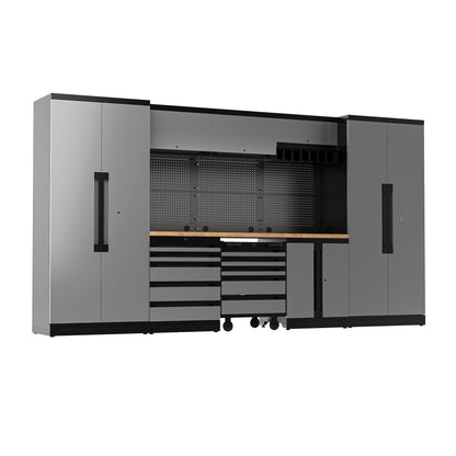 Fully-Welded 22PC Garage Modular Cabinets 19-21 Gauge Steel