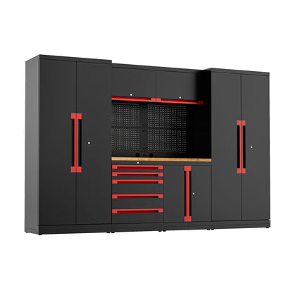 Fully-Welded 17PC Garage Modular Cabinets 19-21 Gauge Steel