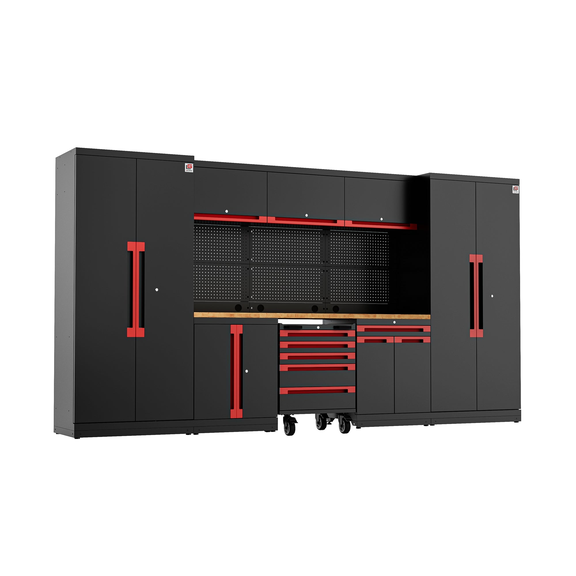 Fully-Welded 22PC Garage Modular Cabinets 19-21 Gauge Steel