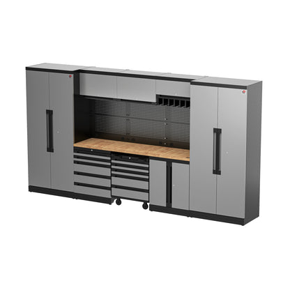 Fully-Welded 22PC Garage Modular Cabinets 19-21 Gauge Steel