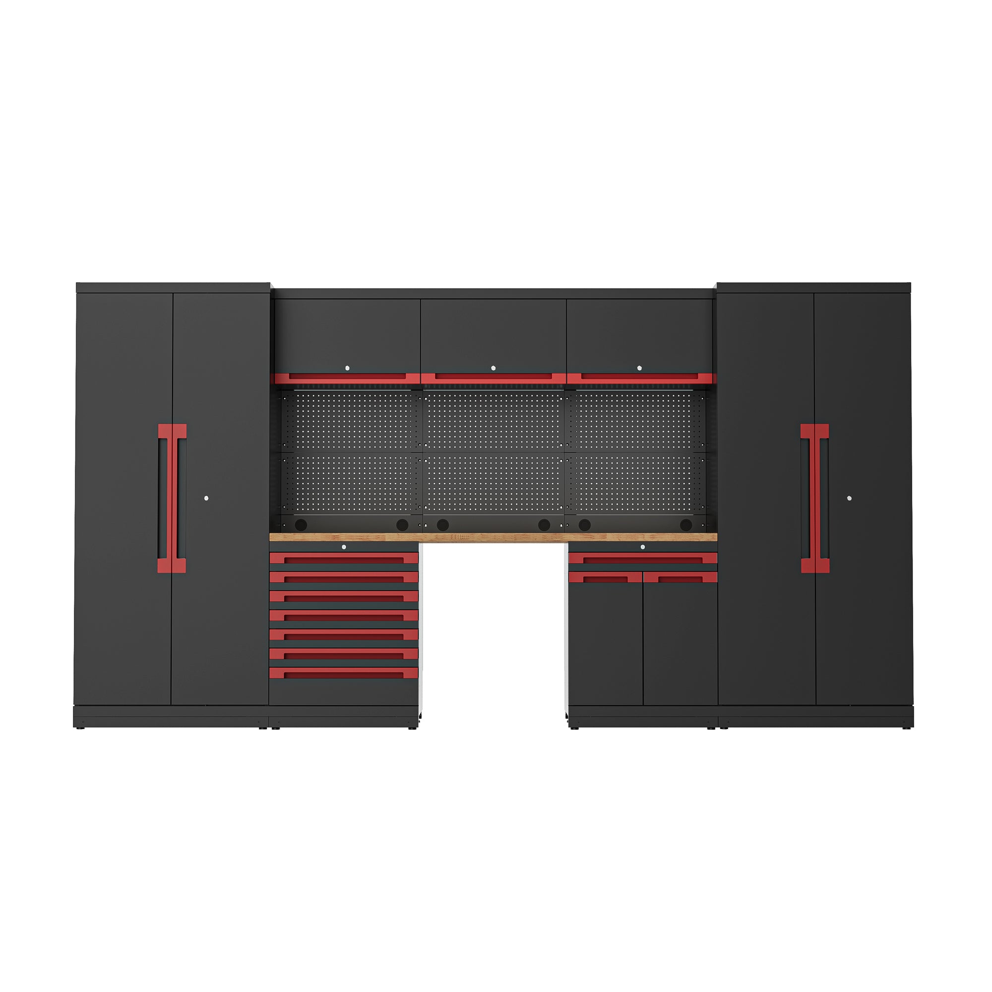 Fully-Welded 21PC Garage Modular Cabinets 19-21 Gauge Steel