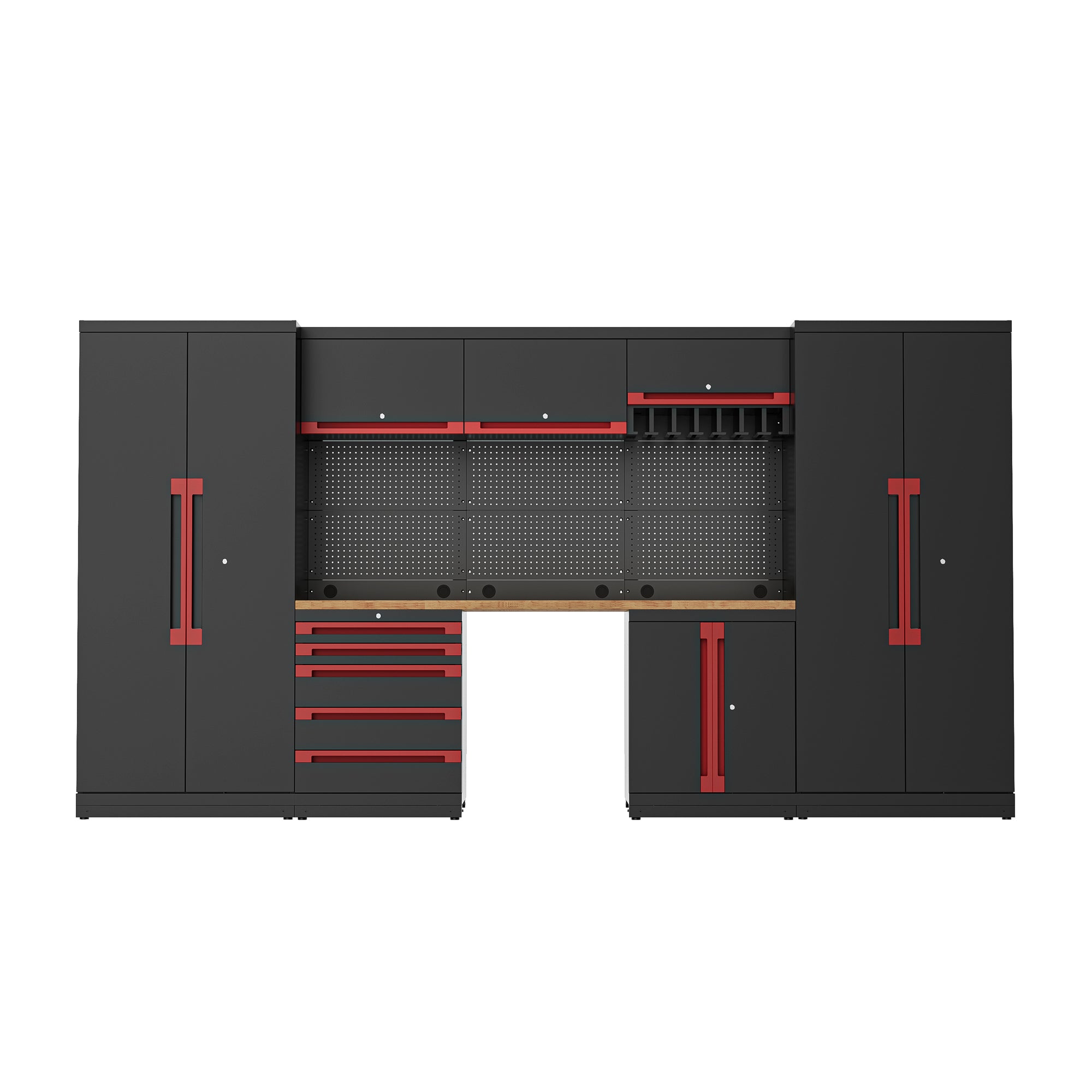 Fully-Welded 21PC Garage Modular Cabinets 19-21 Gauge Steel