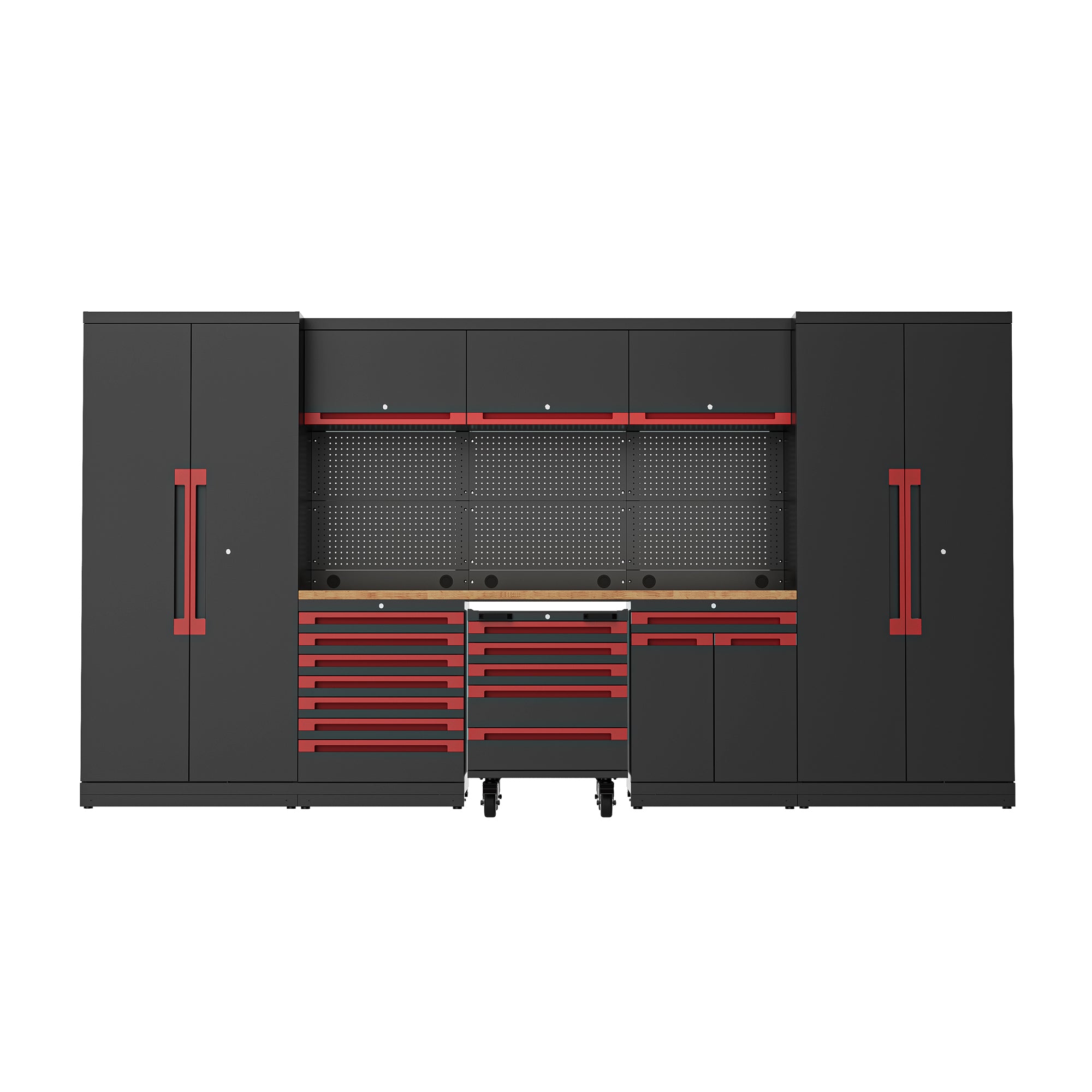 Fully-Welded 22PC Garage Modular Cabinets 19-21 Gauge Steel