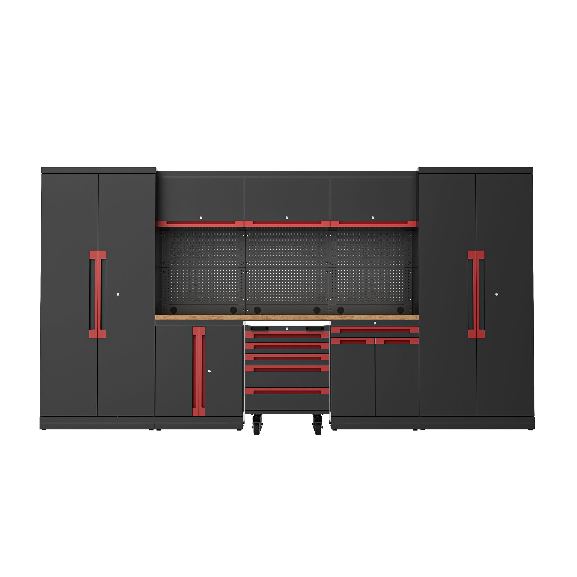 Fully-Welded 22PC Garage Modular Cabinets 19-21 Gauge Steel