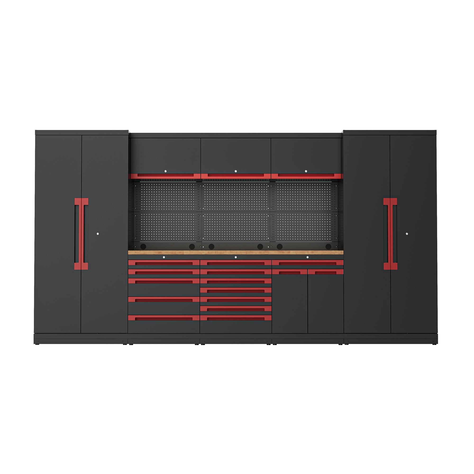 Fully-Welded 24PC Garage Modular Cabinets 19-21 Gauge Steel