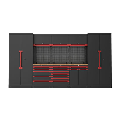 Fully-Welded 24PC Garage Modular Cabinets 19-21 Gauge Steel