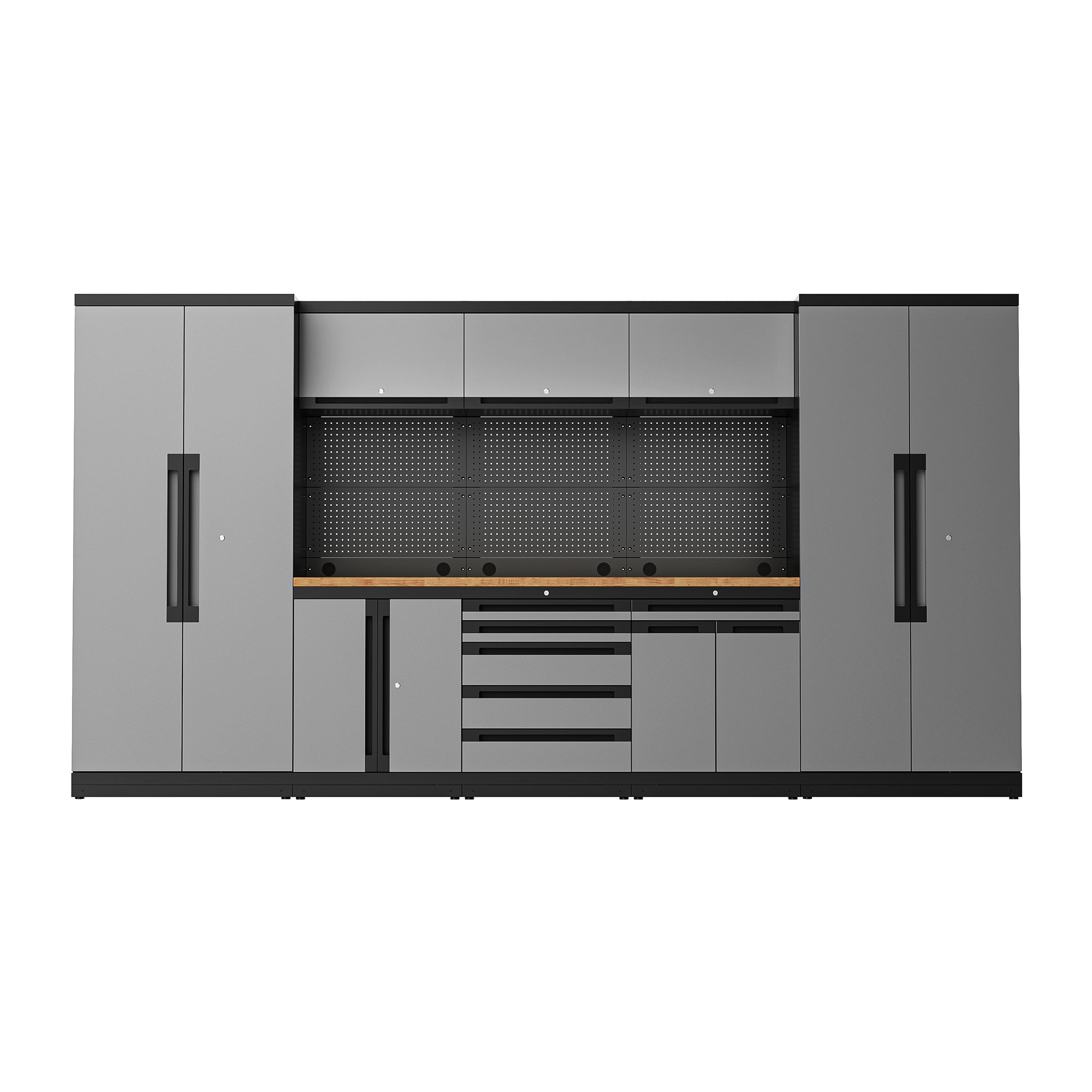 Fully-Welded 24PC Garage Modular Cabinets 19-21 Gauge Steel