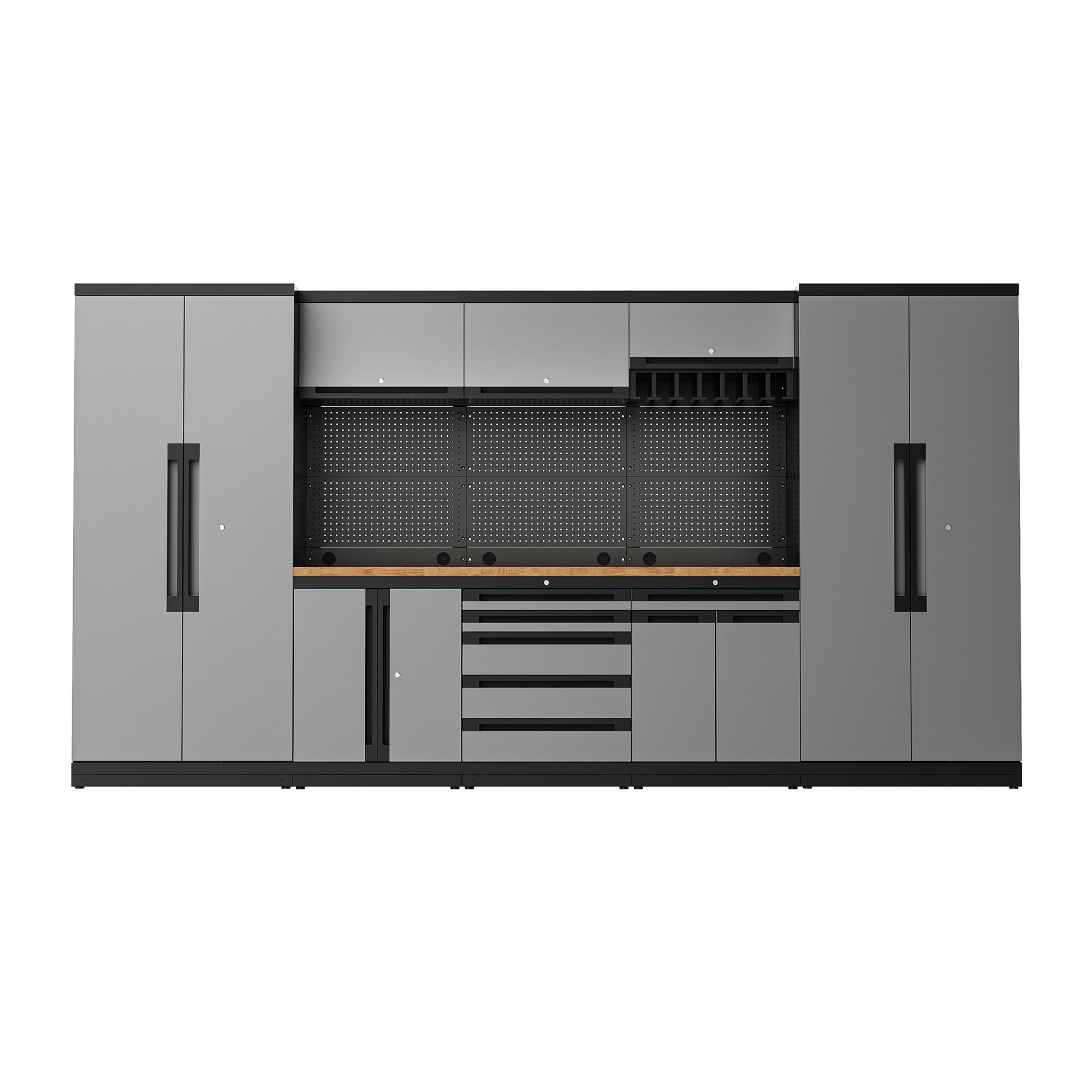 Fully-Welded 24PC Garage Modular Cabinets 19-21 Gauge Steel