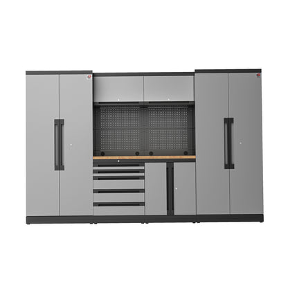 Fully-Welded 17PC Garage Modular Cabinets 19-21 Gauge Steel