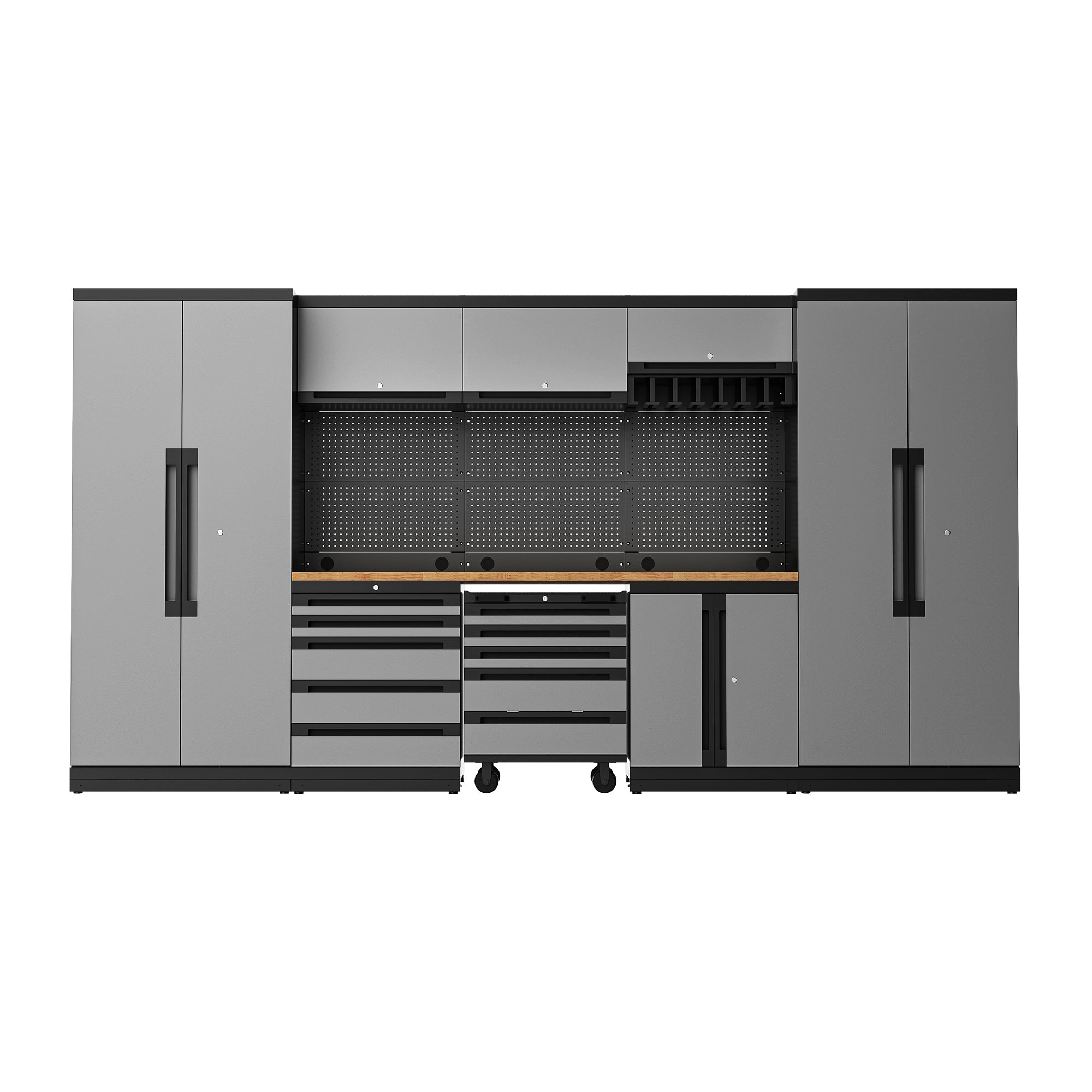 Fully-Welded 22PC Garage Modular Cabinets 19-21 Gauge Steel