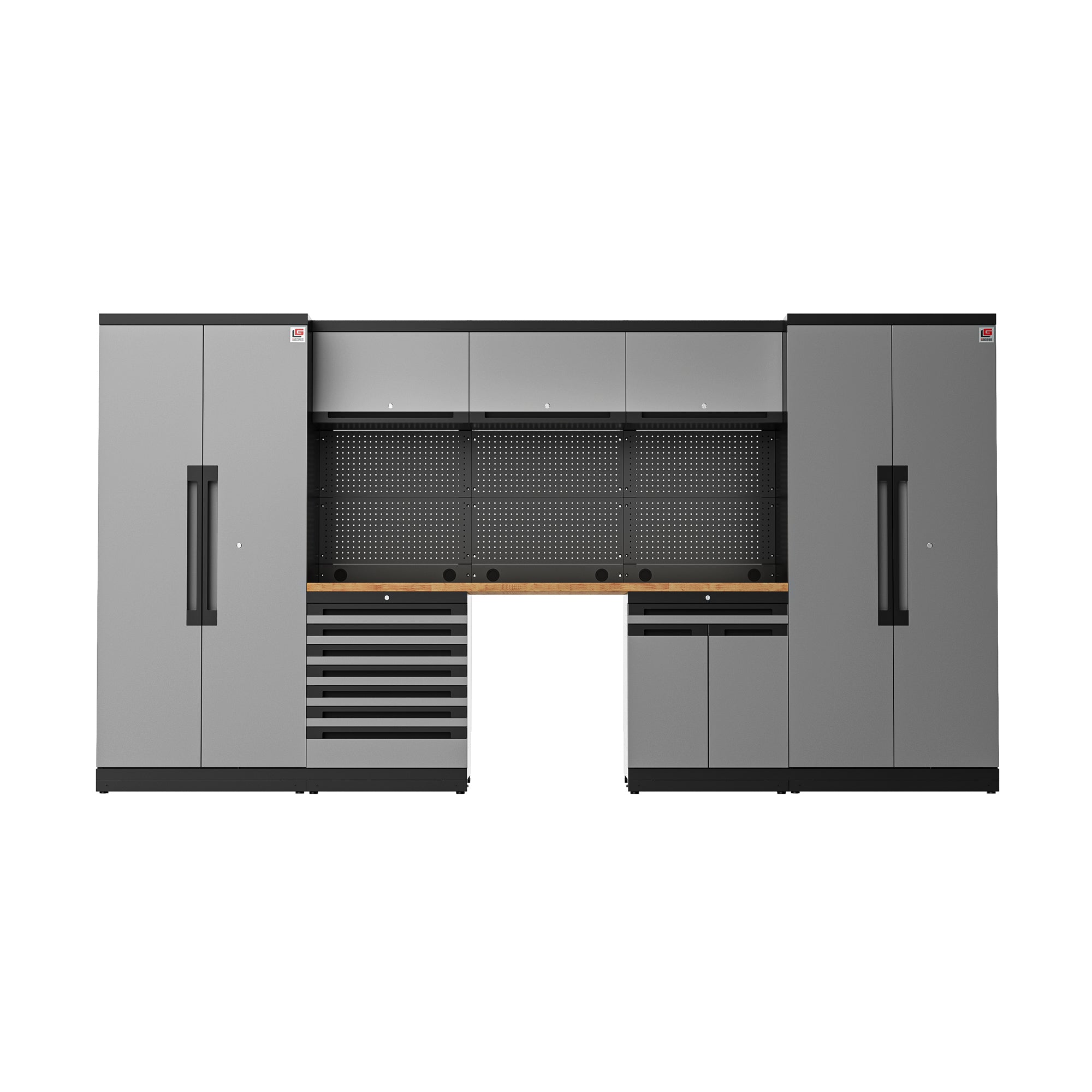 Fully-Welded 21PC Garage Modular Cabinets 19-21 Gauge Steel