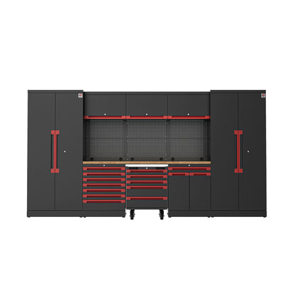 Fully-Welded 22PC Garage Modular Cabinets 19-21 Gauge Steel