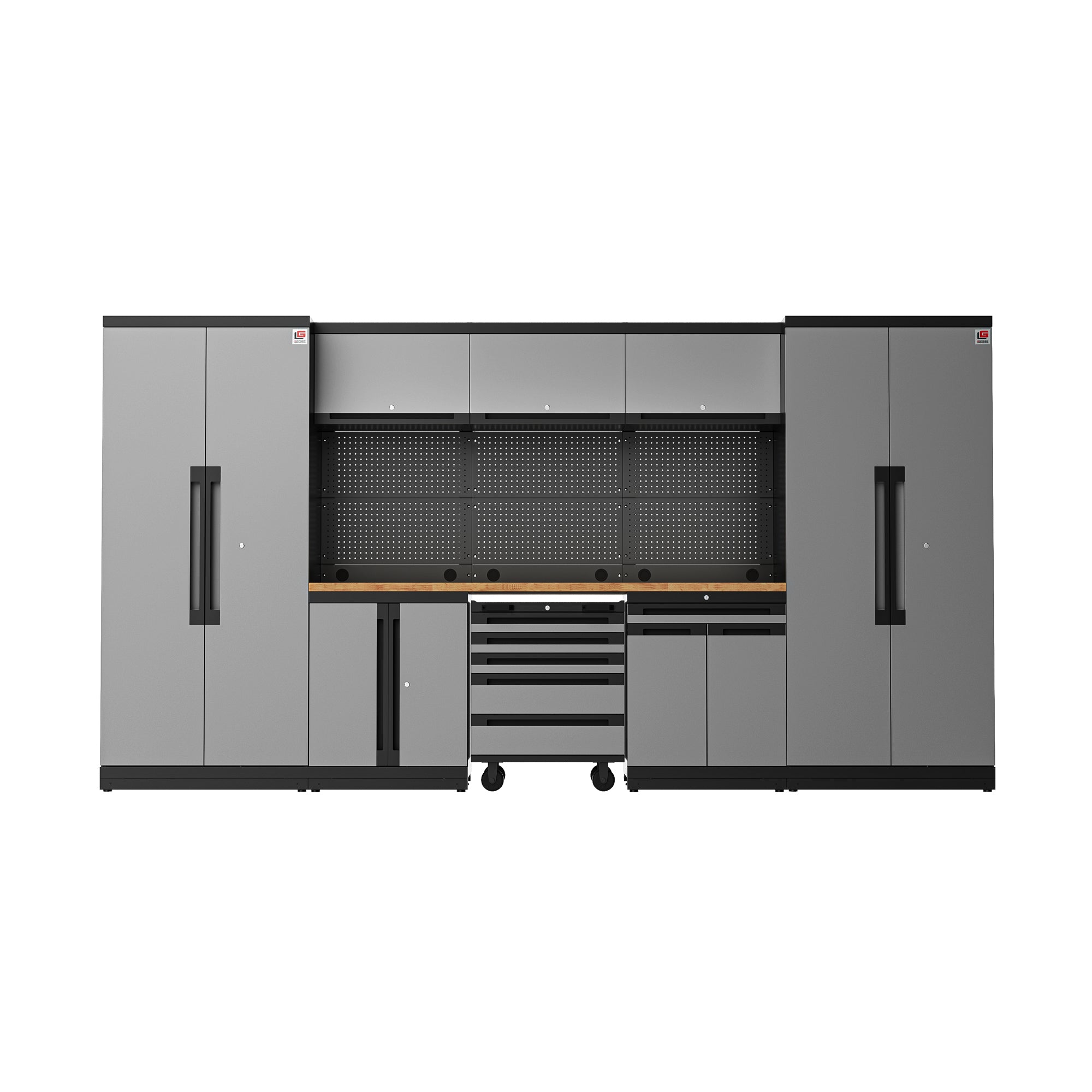 Fully-Welded 22PC Garage Modular Cabinets 19-21 Gauge Steel