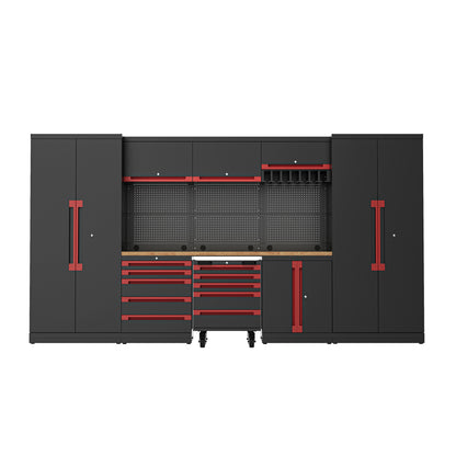 Fully-Welded 22PC Garage Modular Cabinets 19-21 Gauge Steel