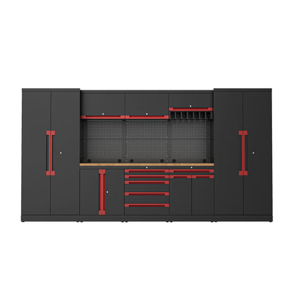 Fully-Welded 24PC Garage Modular Cabinets 19-21 Gauge Steel