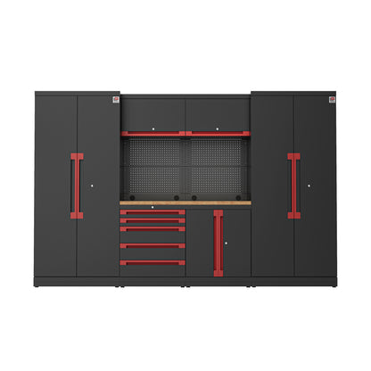Fully-Welded 17PC Garage Modular Cabinets 19-21 Gauge Steel