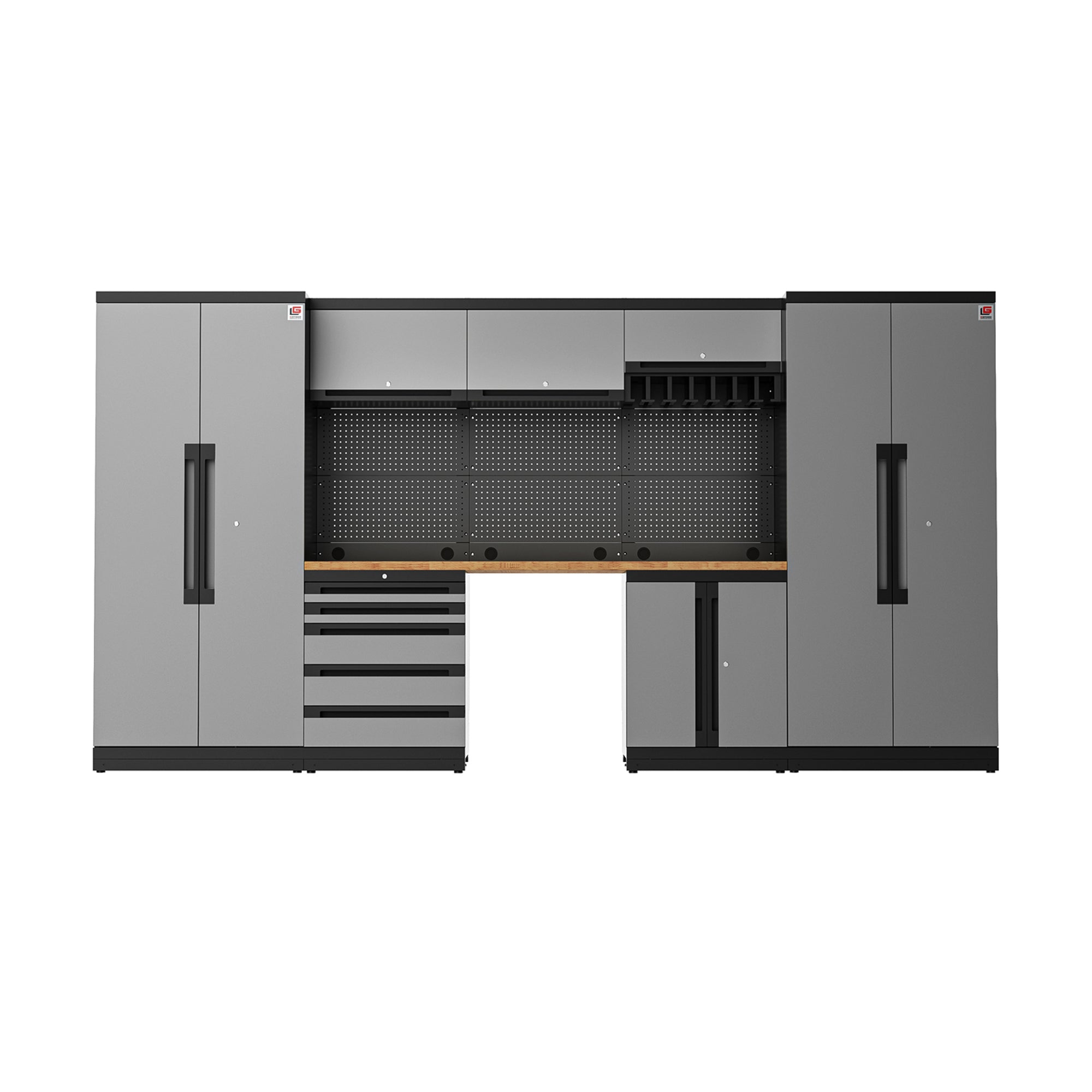 Fully-Welded 21PC Garage Modular Cabinets 19-21 Gauge Steel