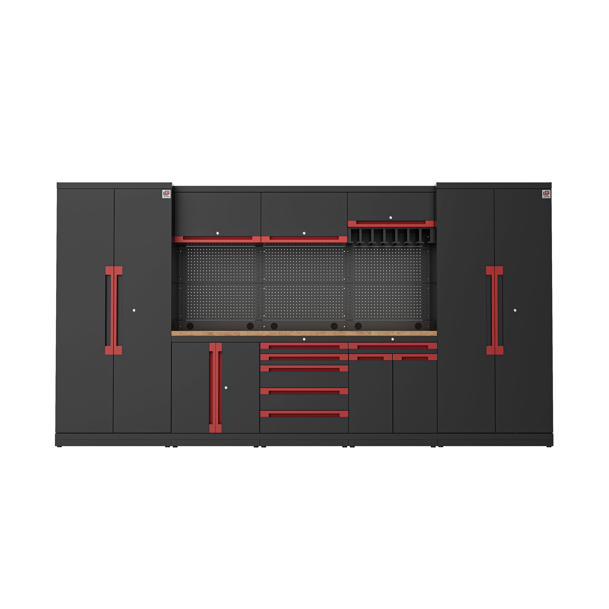 Fully-Welded 24PC Garage Modular Cabinets 19-21 Gauge Steel