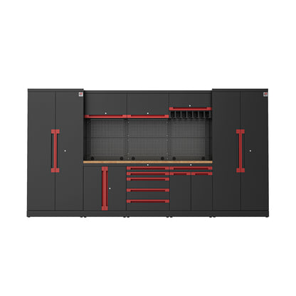Fully-Welded 24PC Garage Modular Cabinets 19-21 Gauge Steel