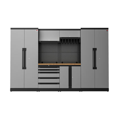 Fully-Welded 17PC Garage Modular Cabinets 19-21 Gauge Steel