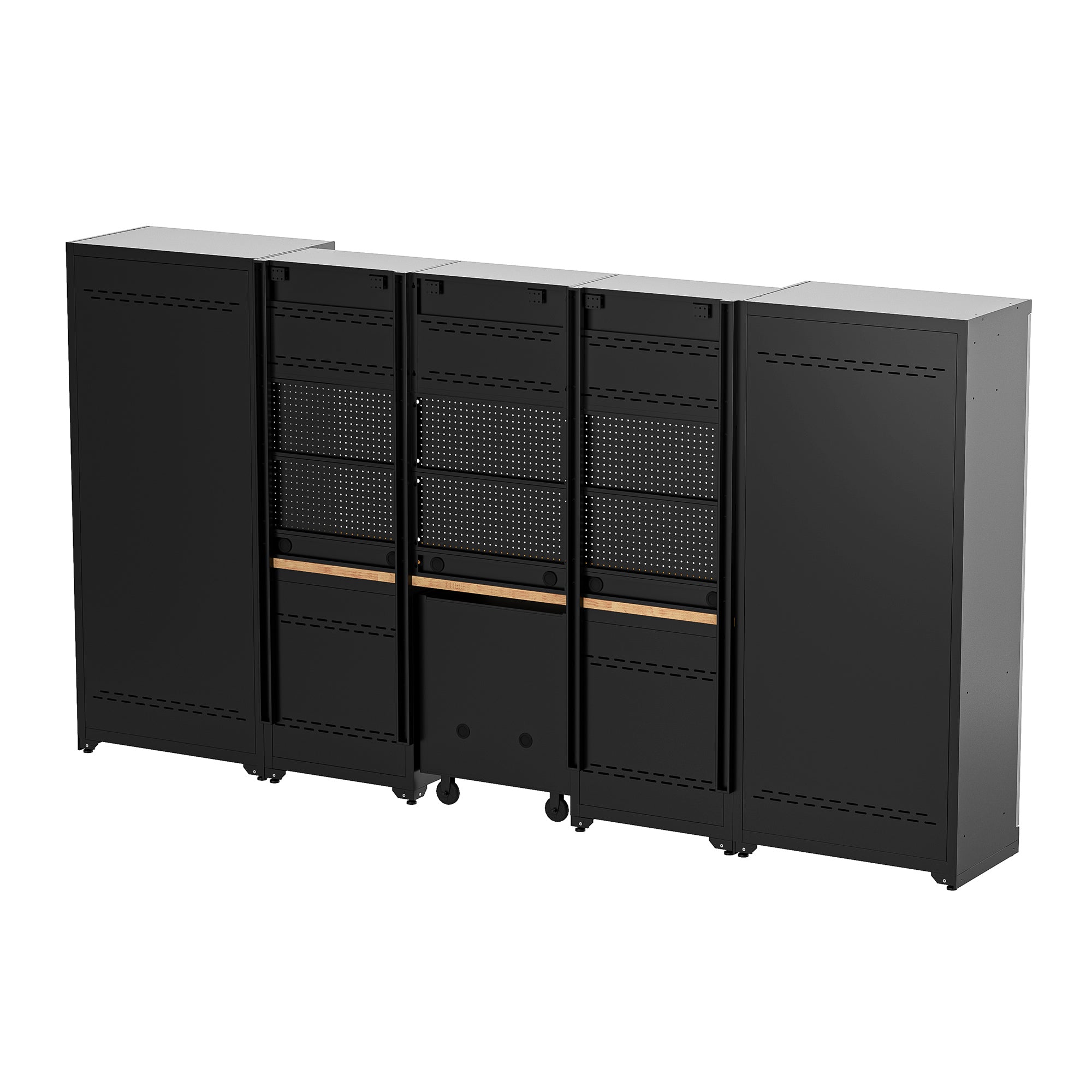 Fully-Welded 22PC Garage Modular Cabinets 19-21 Gauge Steel