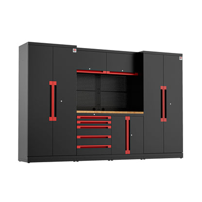 Fully-Welded 17PC Garage Modular Cabinets 19-21 Gauge Steel