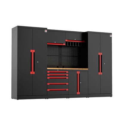 Fully-Welded 17PC Garage Modular Cabinets 19-21 Gauge Steel