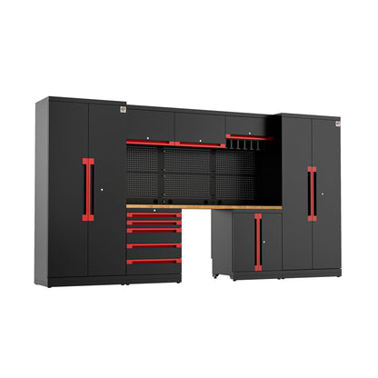 Fully-Welded 21PC Garage Modular Cabinets 19-21 Gauge Steel