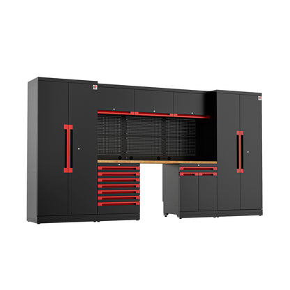 Fully-Welded 21PC Garage Modular Cabinets 19-21 Gauge Steel