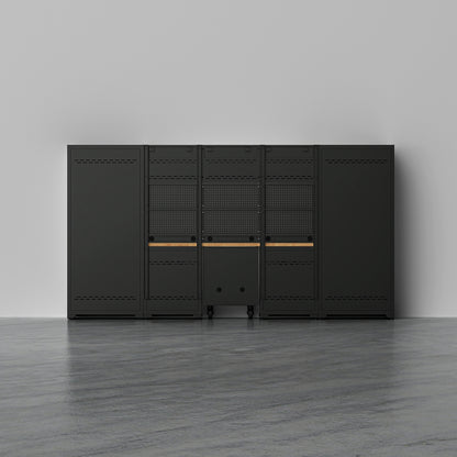 TITAN 3 — 22-Piece Steel Garage Cabinets, Cart + Power Tool Rack | GarageBaseSystems Garagebasesystems